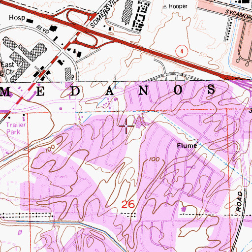 Topographic Map of Mission Elementary School, CA