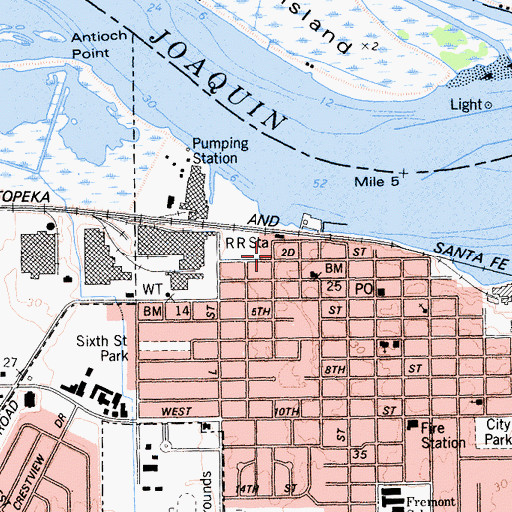 Topographic Map of Prospects Alternative High School, CA