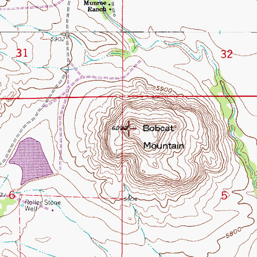 Topographic Map of Bobcat Mountain, CO