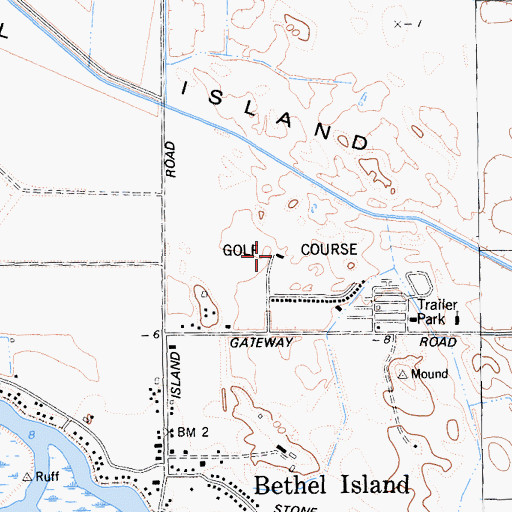Topographic Map of The Island Club, CA
