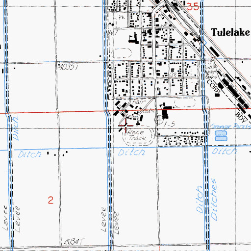 Topographic Map of Butte Valley Fairgrounds, CA