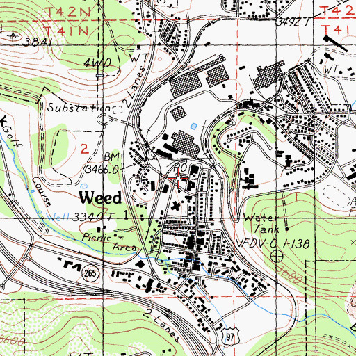 Topographic Map of Calvary Chapel, CA
