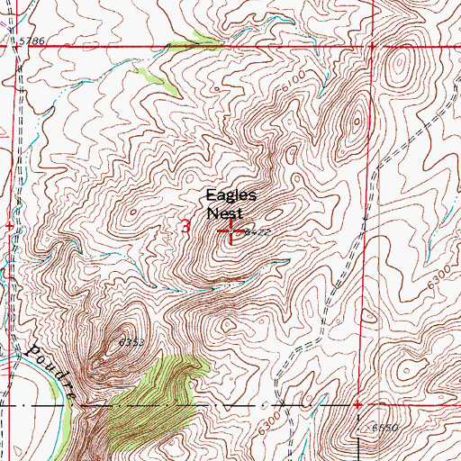 Topographic Map of Eagles Nest, CO