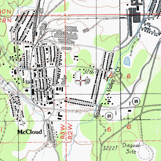 Topographic Map of McCloud Elementary School, CA