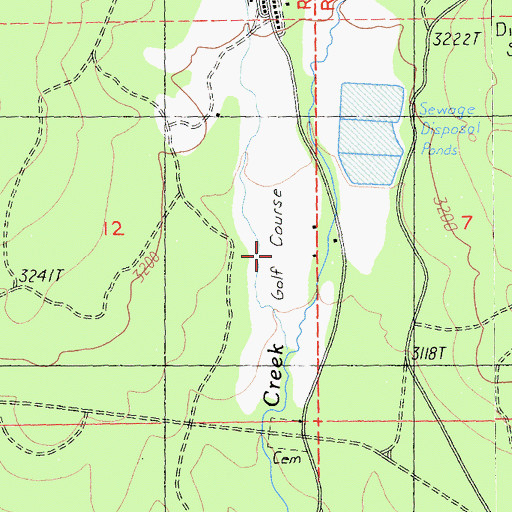 Topographic Map of McCloud Golf Club, CA