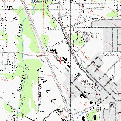 Topographic Map of Mercy Medical Center Mount Shasta, CA