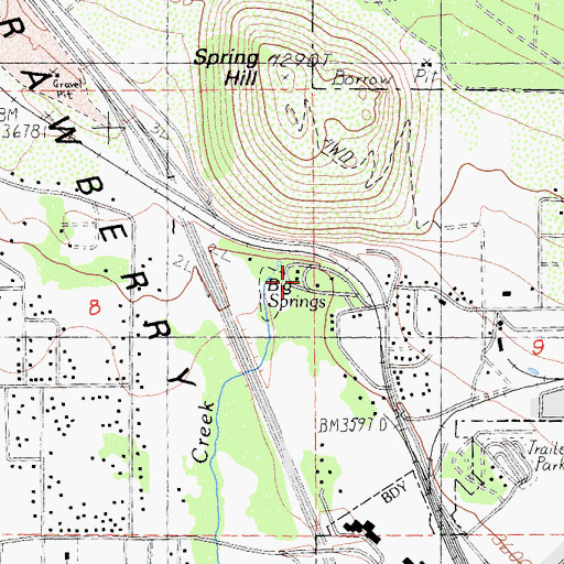 Topographic Map of Mount Shasta City Park, CA