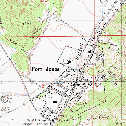 Topographic Map of Scott Valley Junior High School, CA