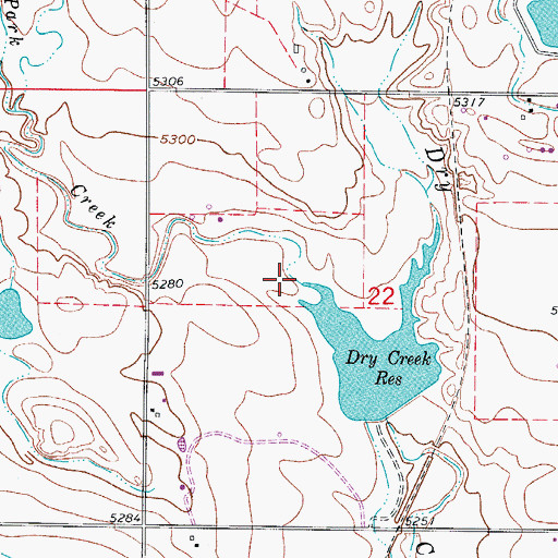 Topographic Map of Park Creek, CO