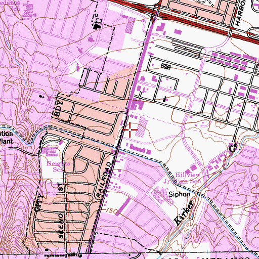 Topographic Map of Atlantic Plaza Shopping Center, CA