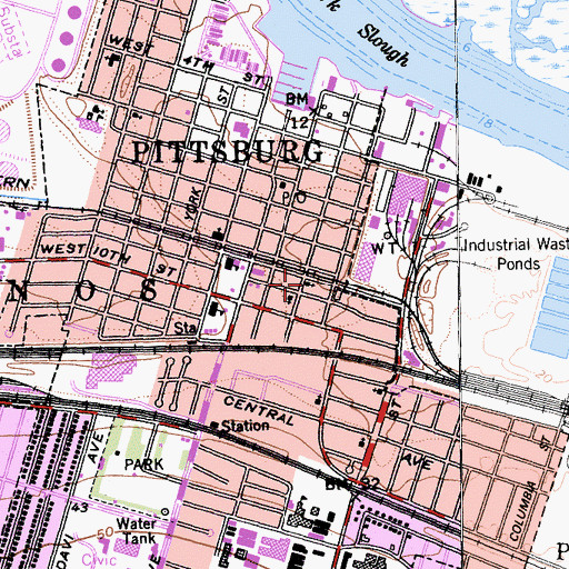 Topographic Map of Bethel Baptist Bible Church, CA