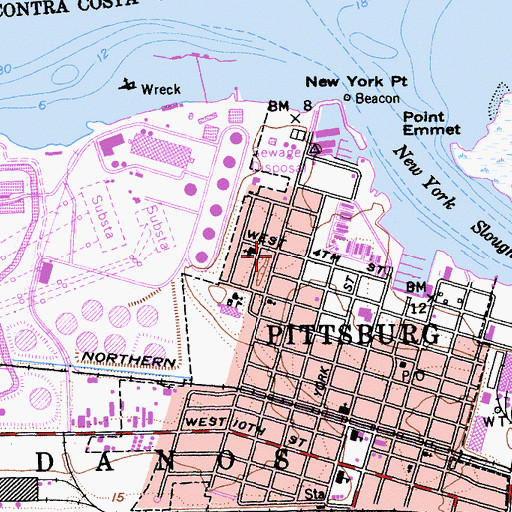 Topographic Map of Church of God in Christ, CA