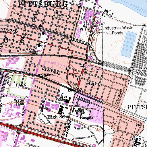 Topographic Map of Communidad Cristiana La Palabra De Dios, CA