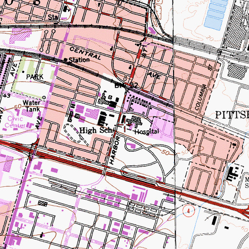 Topographic Map of East Contra Costa Neighborhood Clinic, CA