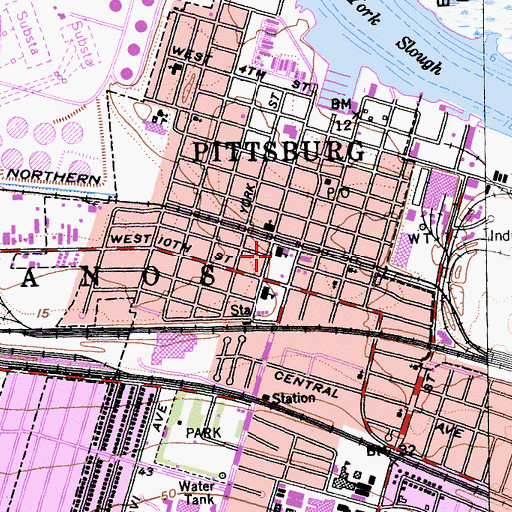 Topographic Map of Marina High School, CA
