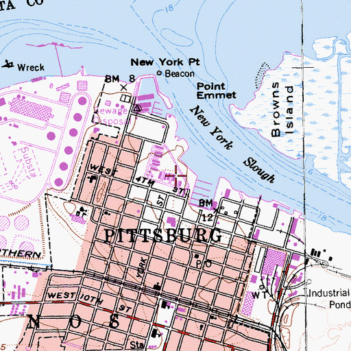 Topographic Map of New York Landing, CA