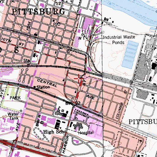 Topographic Map of Saint Dionysios Greek Orthodox Church, CA