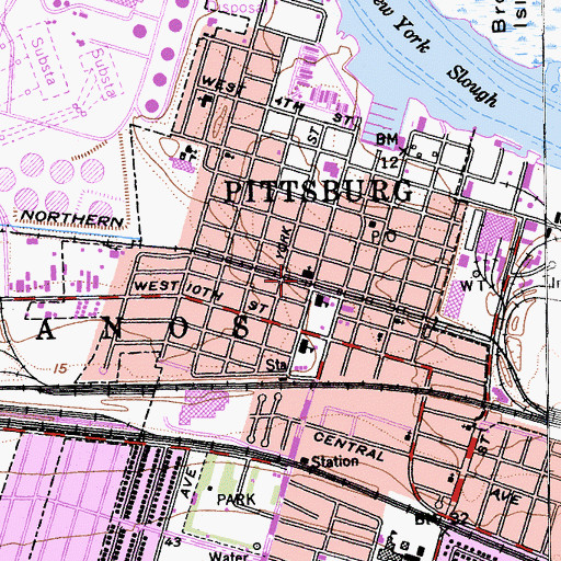 Topographic Map of Saint Peter Martyrs Roman Catholic Church, CA