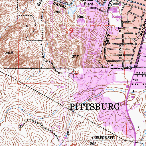 Topographic Map of Woodland Hills Park, CA