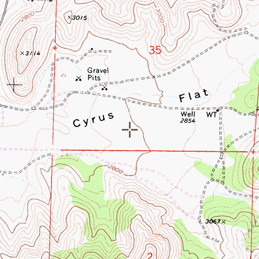 Topographic Map of Kern County Airport (historical), CA
