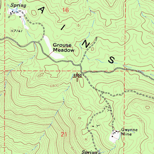 Topographic Map of Shady Rest (historical), CA