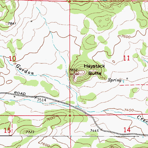 Topographic Map of Haystack Butte, CO