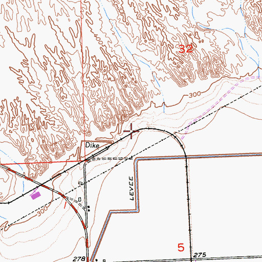 Topographic Map of Tosco (historical), CA