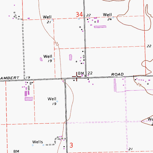 Topographic Map of Carroll School (historical), CA