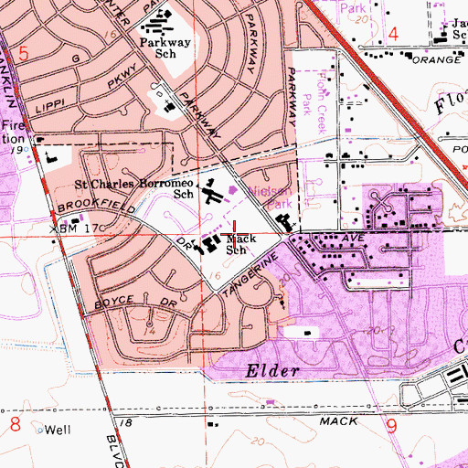 Topographic Map of Nielsen Park, CA