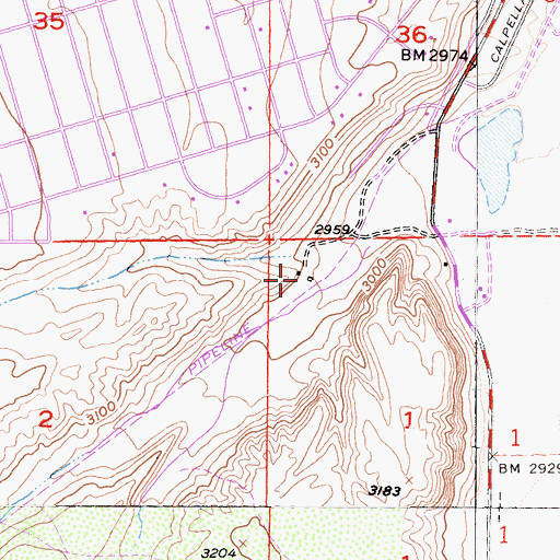 Topographic Map of Herrington Ranch, CA