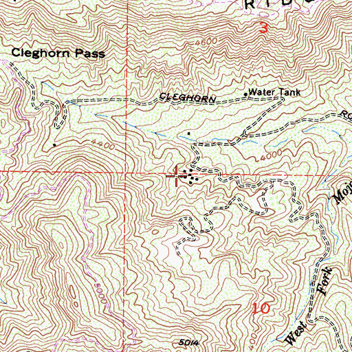 Topographic Map of Pisgah Ranch, CA