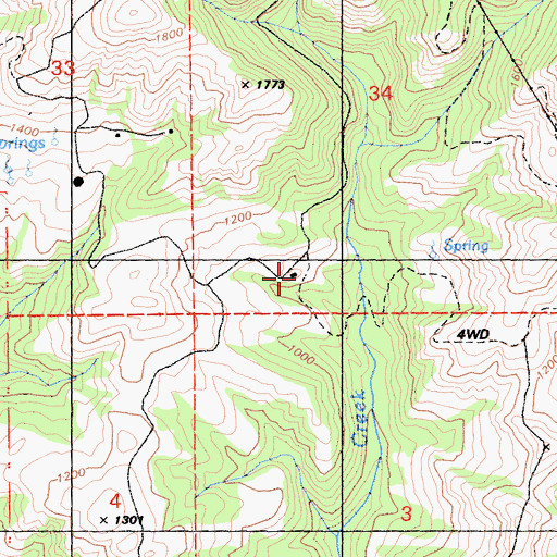 Topographic Map of Bowman Ranch, CA