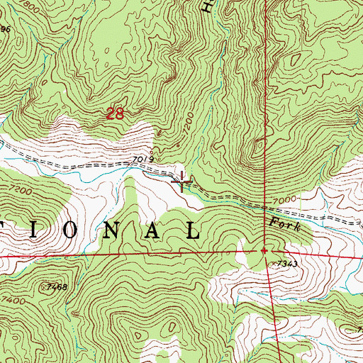 Topographic Map of Hole Canyon, CO
