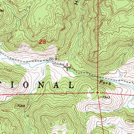 Topographic Map of Hole Canyon, CO