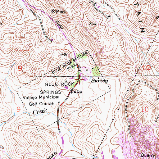 Topographic Map of Sulphur Springs (historical), CA
