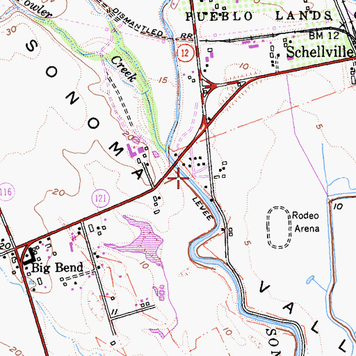 Topographic Map of Embarcadero, CA