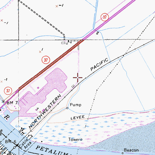 Topographic Map of Rose (historical), CA