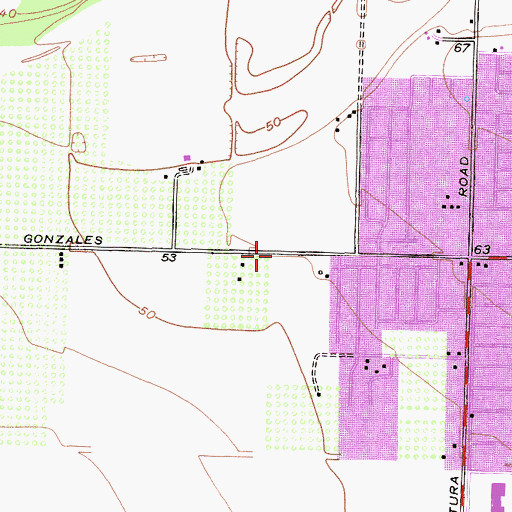 Topographic Map of Colonia School (historical), CA