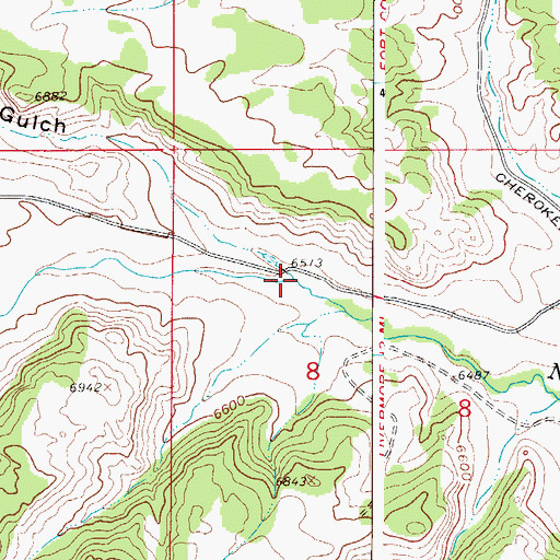 Topographic Map of Haystack Gulch, CO