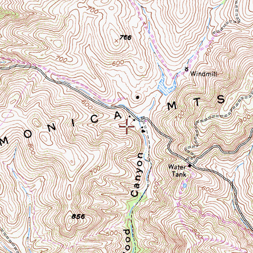 Topographic Map of Sierra Vista Ranch, CA