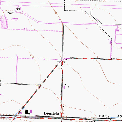 Topographic Map of Springville Grammar School (historical), CA