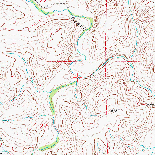 Topographic Map of South Fork Rabbit Creek, CO