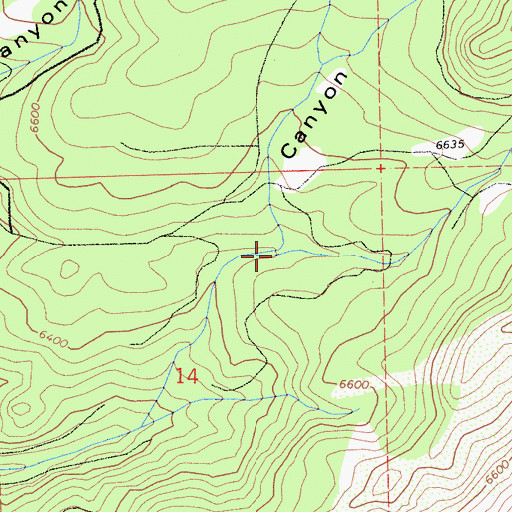 Topographic Map of Negro Canyon, CA