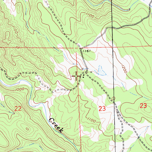Topographic Map of Bernascon Ranch, CA