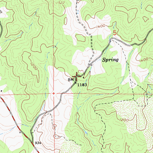 Topographic Map of Fillippini Ranch, CA