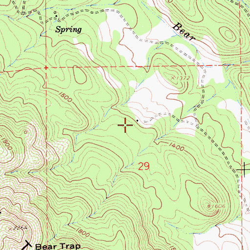 Topographic Map of Inks Ranch, CA