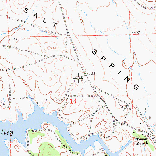 Topographic Map of Salt Spring Valley School (historical), CA