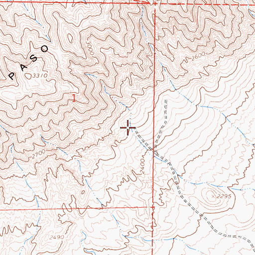 Topographic Map of Bond Buyer Mine, CA