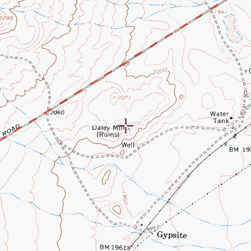 Topographic Map of Daley Mine, CA
