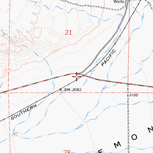 Topographic Map of Garlock Station (historical), CA